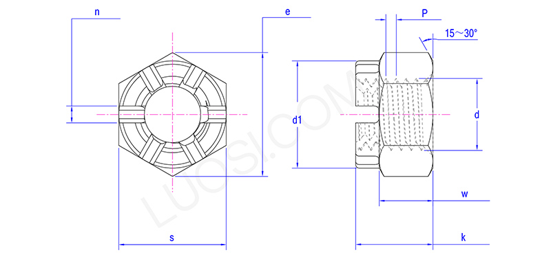 Mission Critical Crown Nut With Slot