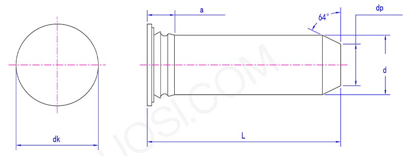 UN 400 stainless steel guide pin parameter UN 400 stainless steel guide pin parameter