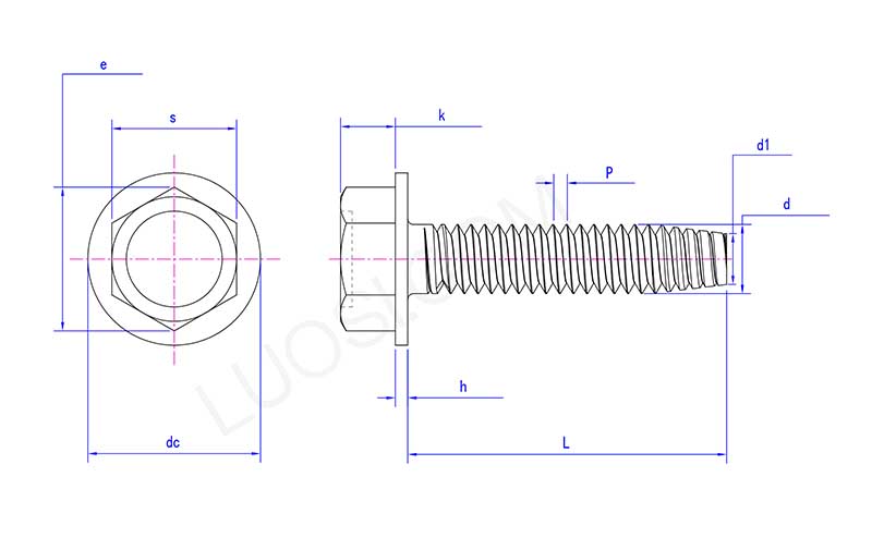 Hex Flange Self Cutting Concrete Anchor Bolt